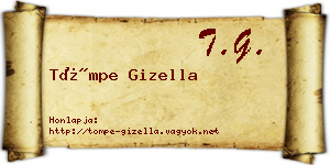 Tömpe Gizella névjegykártya