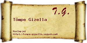 Tömpe Gizella névjegykártya